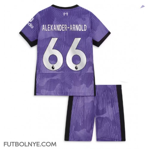 Camiseta Liverpool Alexander-Arnold #66 Tercera Equipación para niños 2023-24 manga corta (+ pantalones cortos)